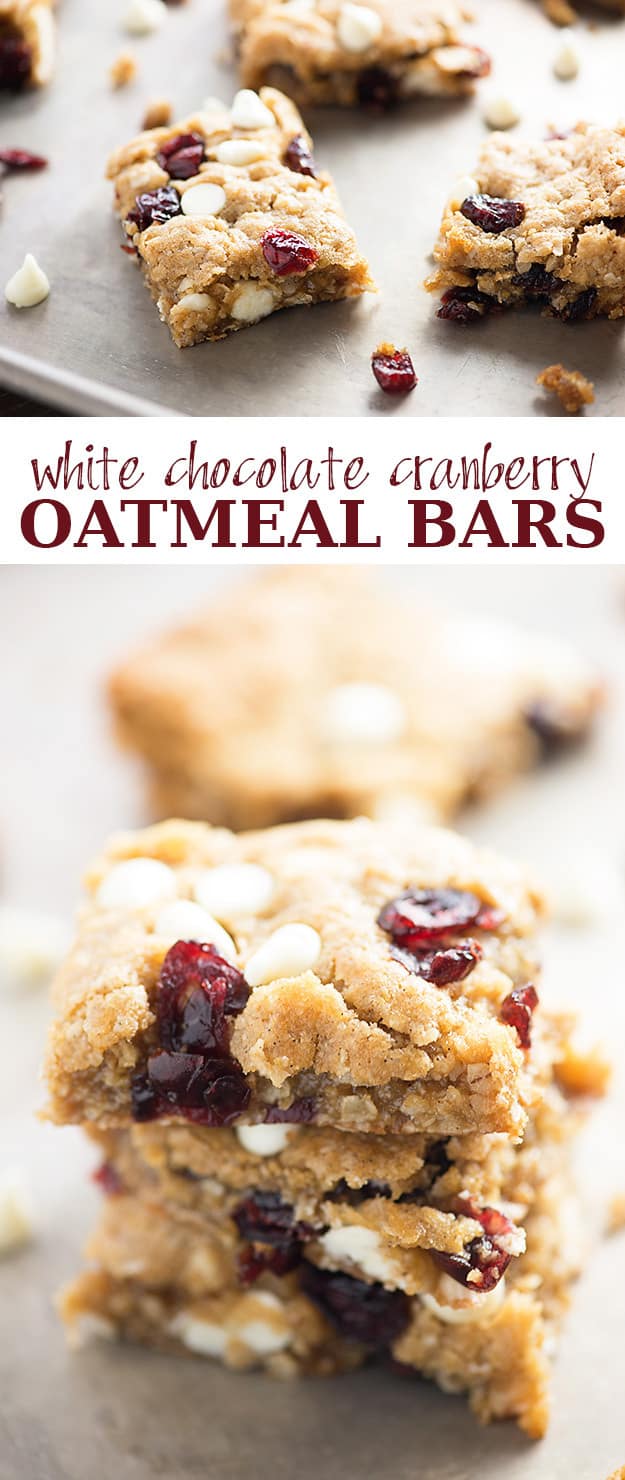 White Chocolate Cranberry Oatmeal Bars â Buns In My Oven